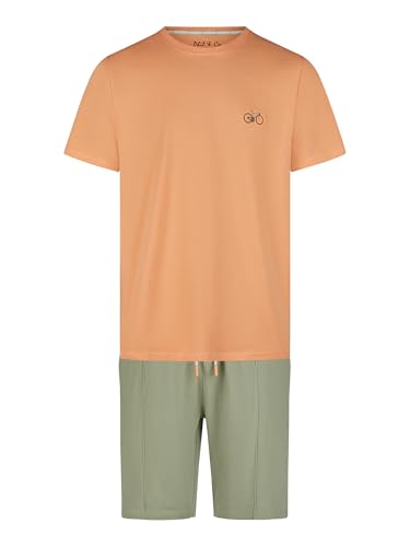 Phil & Co. Berlin Herren Pyjama Shorty - orange-Mint - Größe XXL von Phil & Co. Berlin