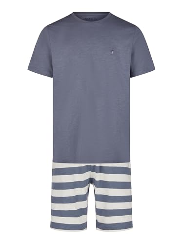 Phil & Co. Berlin Herren Pyjama Shorty - slub-Streifen - Größe L von Phil & Co. Berlin