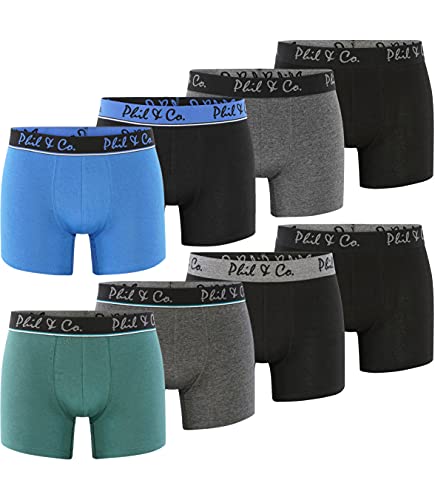 Premium Boxershorts Set 2er 8er 16er Pack Herren Set Männer Unterwäsche Unterhosen Men Retroshorts Boxer Baumwolle Trunks Jersey von Phil & Co. Berlin