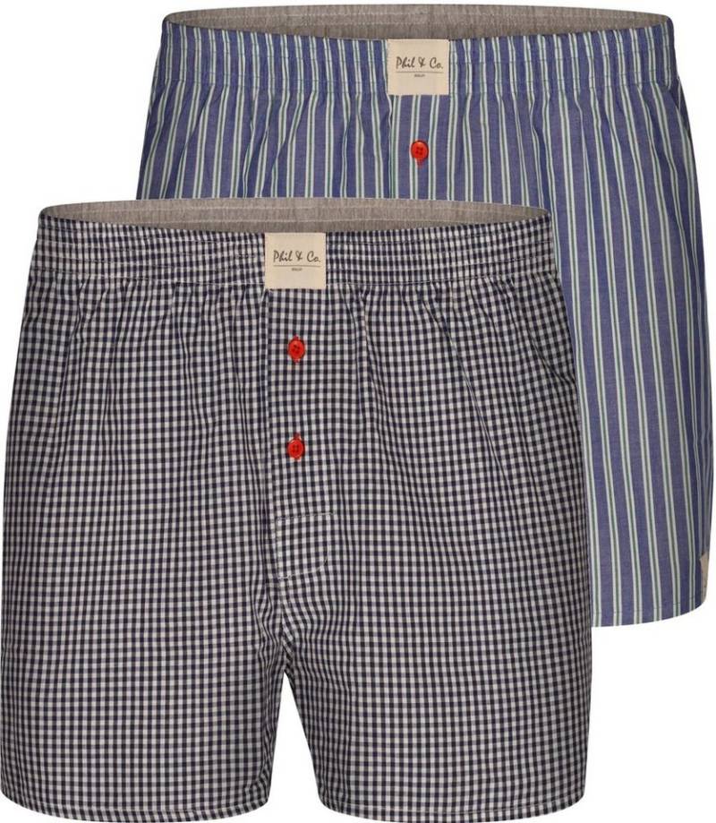 Phil & Co. Boxer 2-Pack Boxershorts 'Classics' (Set 10) von Phil & Co.