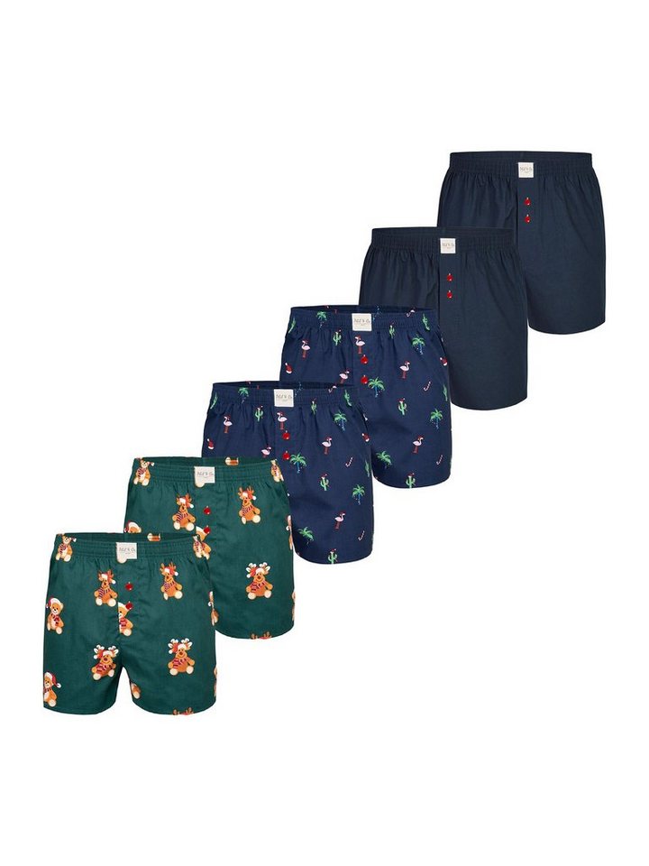 Phil & Co. Boxer Christmas Boxer 6er Pack (6-St) Unterhose Unterwäsche Boxershort von Phil & Co.