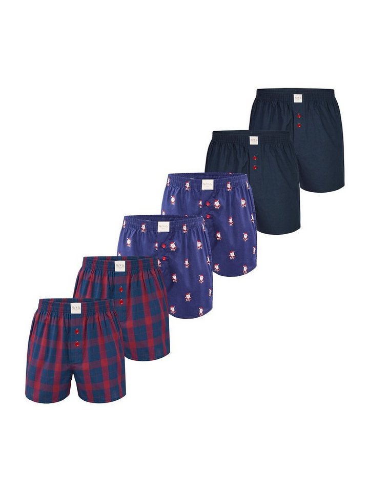 Phil & Co. Boxer Christmas Boxer 6er Pack (6-St) Unterhose Unterwäsche Boxershort von Phil & Co.