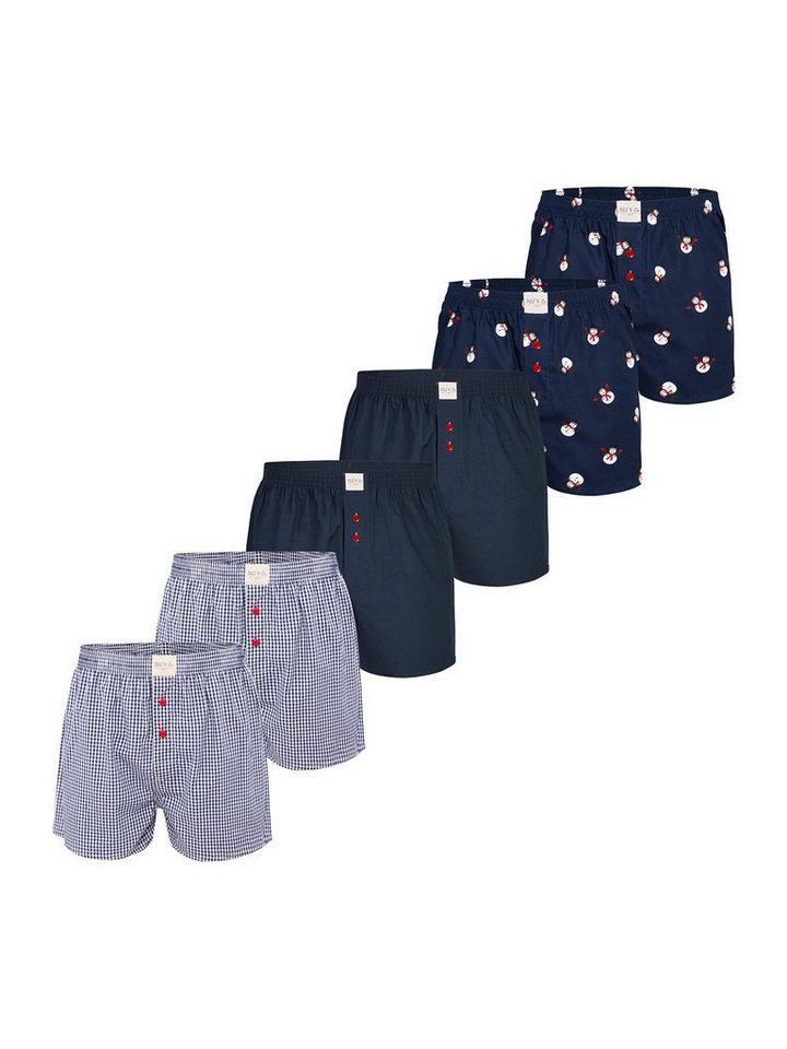 Phil & Co. Boxer Christmas Boxer 6er Pack (6-St) Unterhose Unterwäsche Boxershort von Phil & Co.