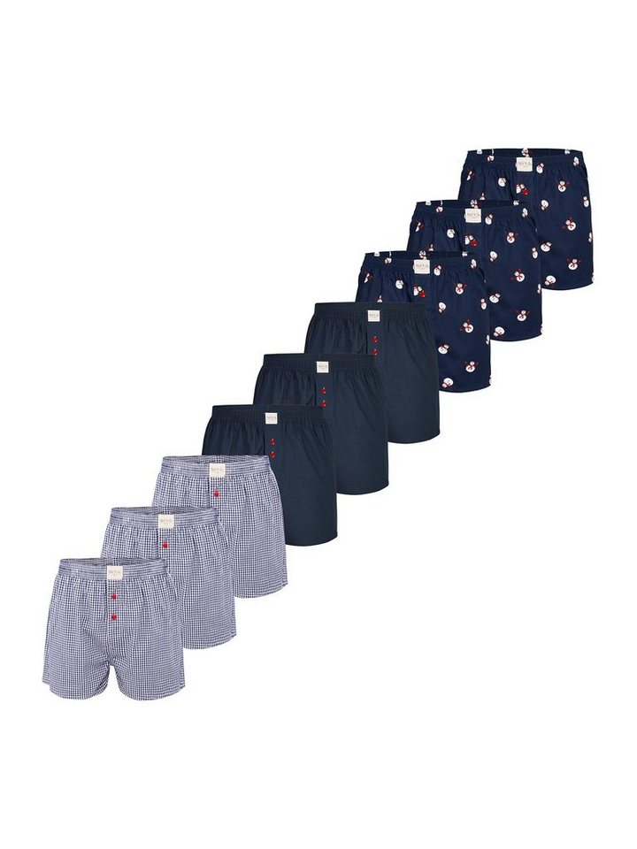 Phil & Co. Boxer Christmas Boxer 9er Pack (9-St) Unterhose Unterwäsche Boxershort von Phil & Co.