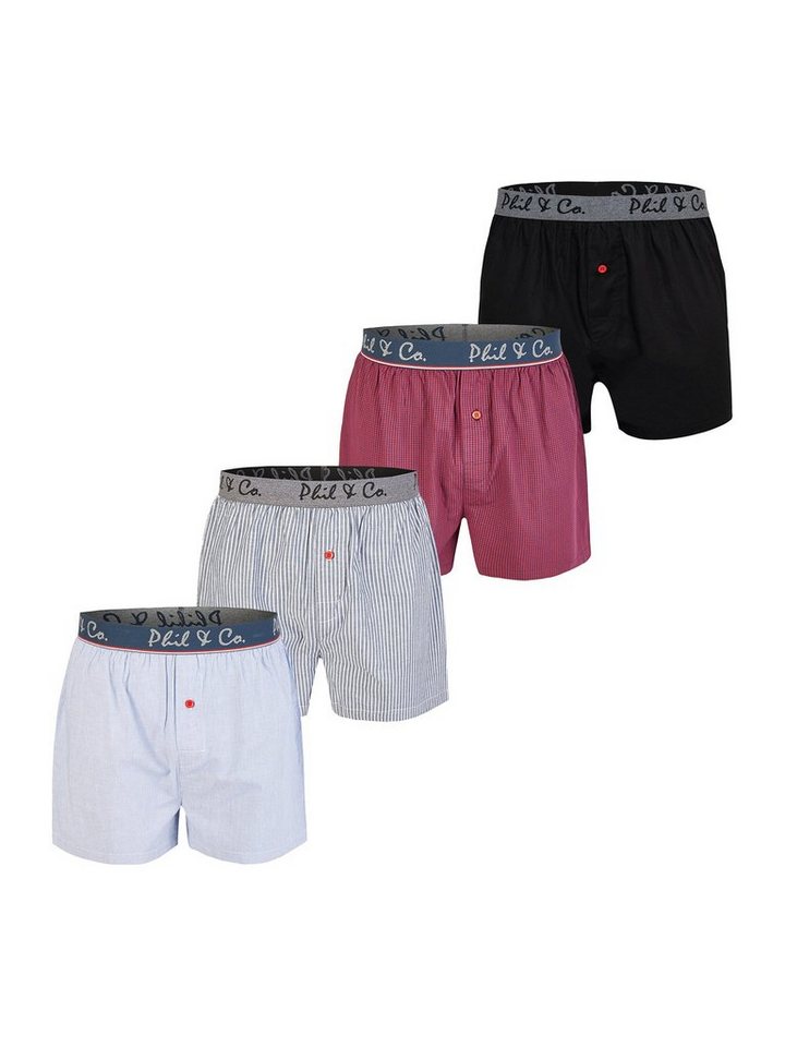 Phil & Co. Boxer Classic Checks (4-St) von Phil & Co.