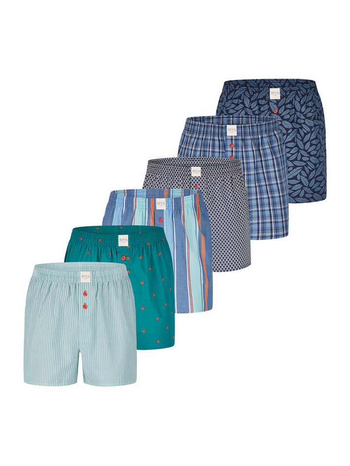 Phil & Co. Boxer Classic Sets (6-St) American Boxershorts - weit geschnitten - Knopfleiste von Phil & Co.