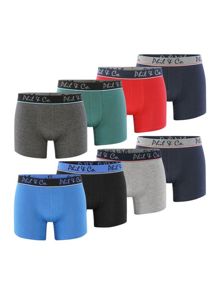 Phil & Co. Boxer Herren Männer Retroshorts Boxershorts Trunks (8-St) von Phil & Co.