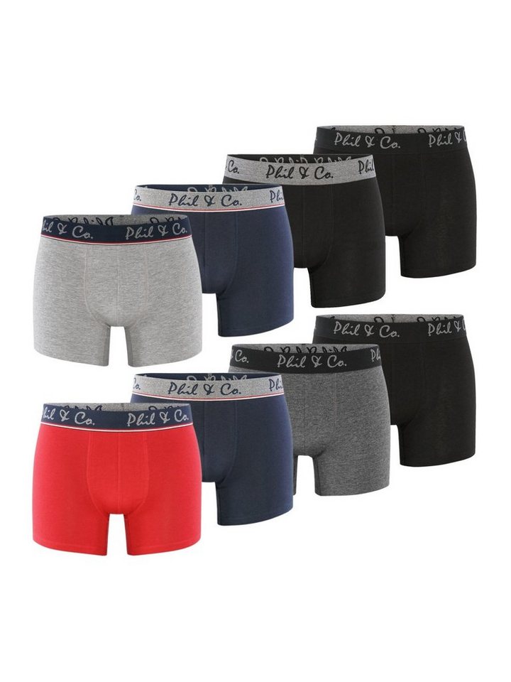 Phil & Co. Boxer Herren Männer Retroshorts Boxershorts Trunks (8-St) von Phil & Co.