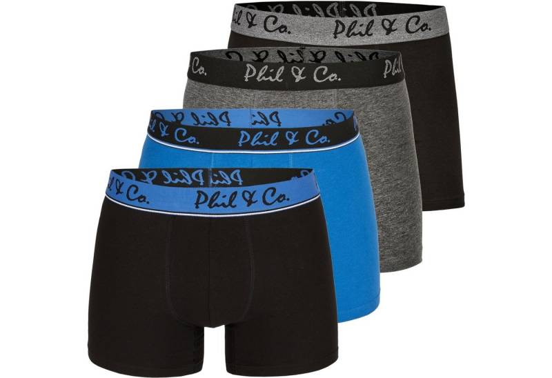 Phil & Co. Boxershorts 4er Pack Phil & Co Berlin Jersey Boxershorts Trunk Short Pant FARBWAHL (1-St) von Phil & Co.