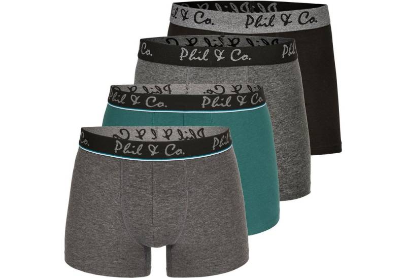 Phil & Co. Boxershorts 4er Pack Phil & Co Berlin Jersey Boxershorts Trunk Short Pant FARBWAHL (1-St) von Phil & Co.