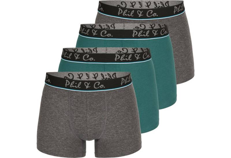 Phil & Co. Boxershorts 4er Pack Phil & Co Berlin Jersey Boxershorts Trunk Short Pant FARBWAHL (1-St) von Phil & Co.