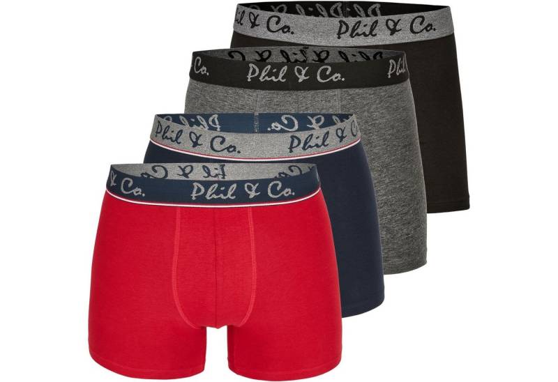 Phil & Co. Boxershorts 4er Pack Phil & Co Berlin Jersey Boxershorts Trunk Short Pant FARBWAHL (1-St) von Phil & Co.