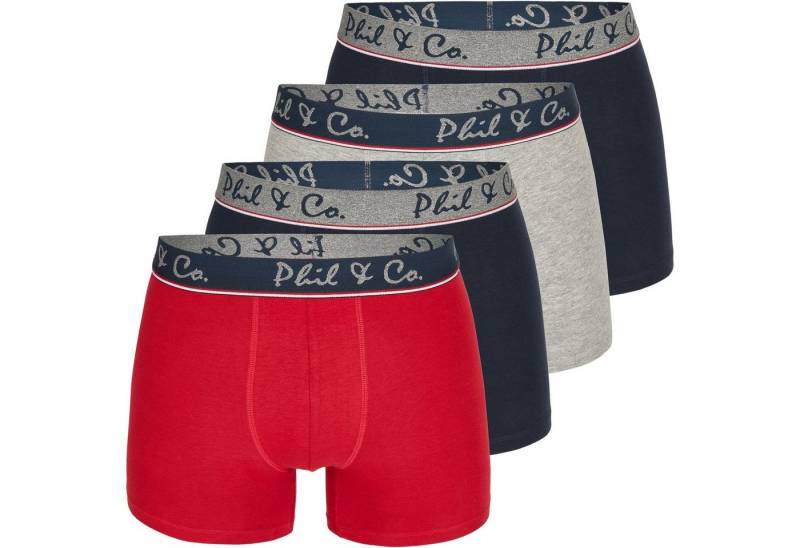 Phil & Co. Boxershorts 4er Pack Phil & Co Berlin Jersey Boxershorts Trunk Short Pant FARBWAHL (1-St) von Phil & Co.