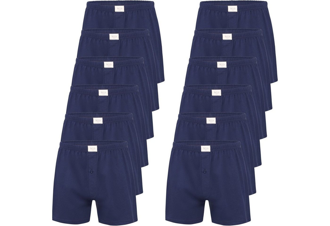 Phil & Co. Boxershorts 6, 9 oder 12 Stück Phil & Co Herren Jersey Shorts Pants große Größen (12-St) von Phil & Co.