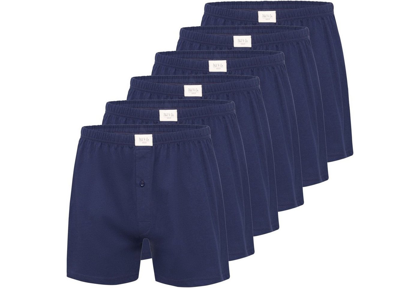 Phil & Co. Boxershorts 6, 9 oder 12 Stück Phil & Co Herren Jersey Shorts Pants große Größen (6-St) von Phil & Co.