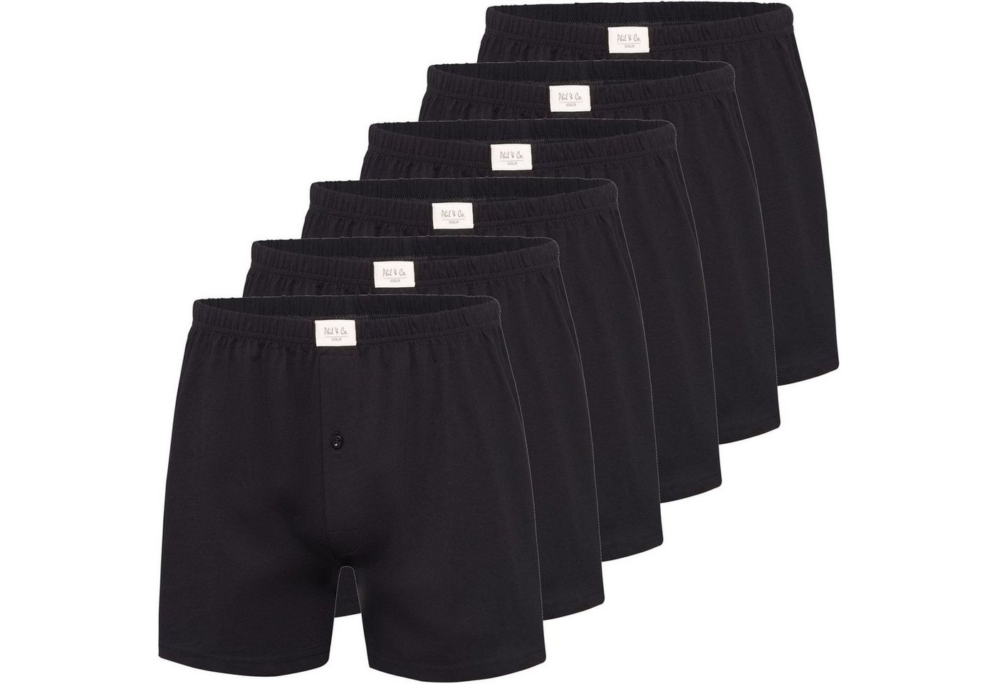 Phil & Co. Boxershorts 6, 9 oder 12 Stück Phil & Co Herren Jersey Shorts Pants große Größen (6-St) von Phil & Co.