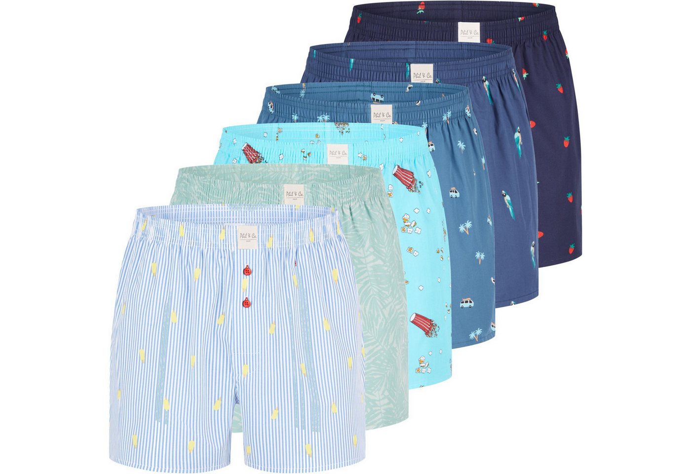 Phil & Co. Boxershorts 6 Phil & Co. Berlin Webboxer Herren american Boxer Boxershorts Shorts (1-St) von Phil & Co.