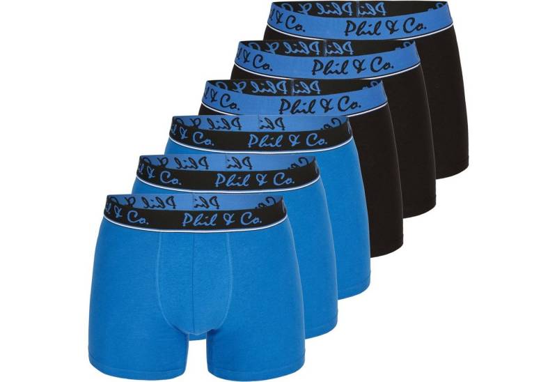 Phil & Co. Boxershorts 6er Pack Phil & Co Berlin Jersey Boxershorts Trunk Short Pant FARBWAHL (1-St) von Phil & Co.