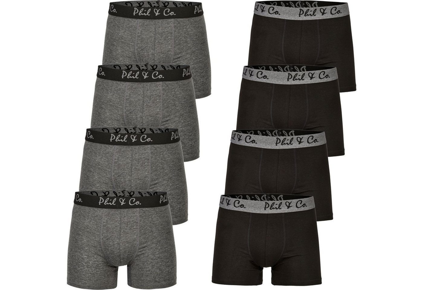 Phil & Co. Boxershorts 8er Pack Phil & Co Berlin Jersey Boxershorts Trunk Short Pant FARBWAHL (1-St) von Phil & Co.