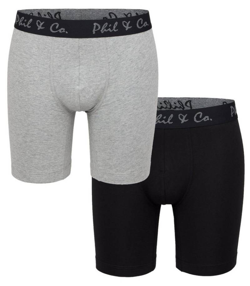 Phil & Co. Langer Boxer Herren Long Pants eng anliegend Boxer Shorts von Phil & Co.