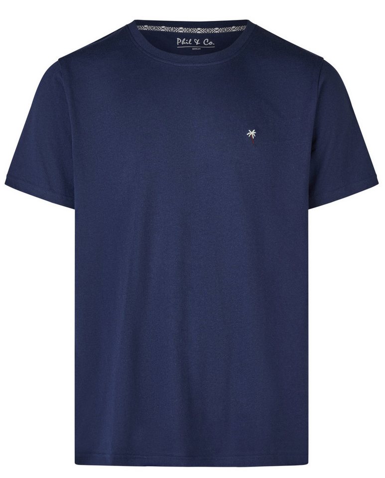 Phil & Co. Pyjamaoberteil Herren Pyjamashirt mit kurzem Arm (1-tlg) Baumwolle von Phil & Co.