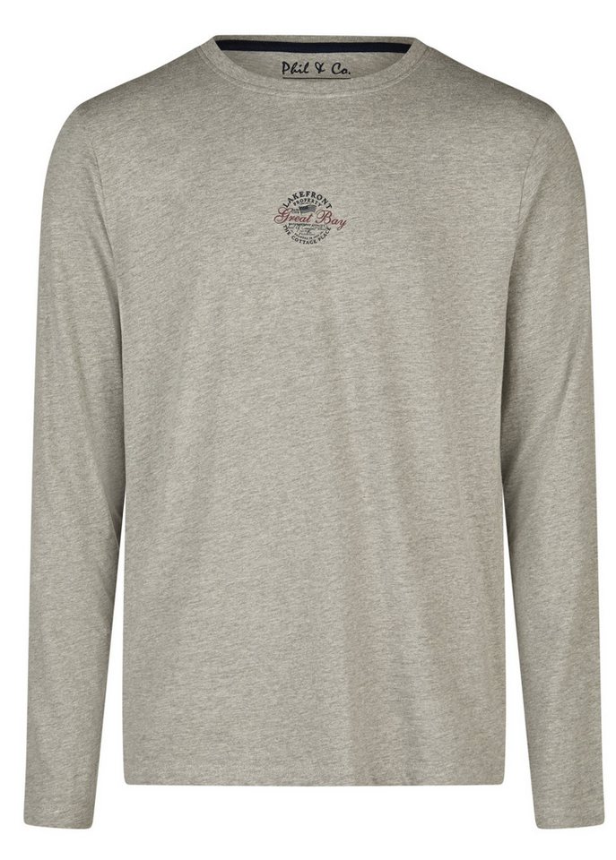 Phil & Co. Pyjamaoberteil Herren Pyjamashirt mit langem Arm (1-tlg) genial zu kombinieren von Phil & Co.