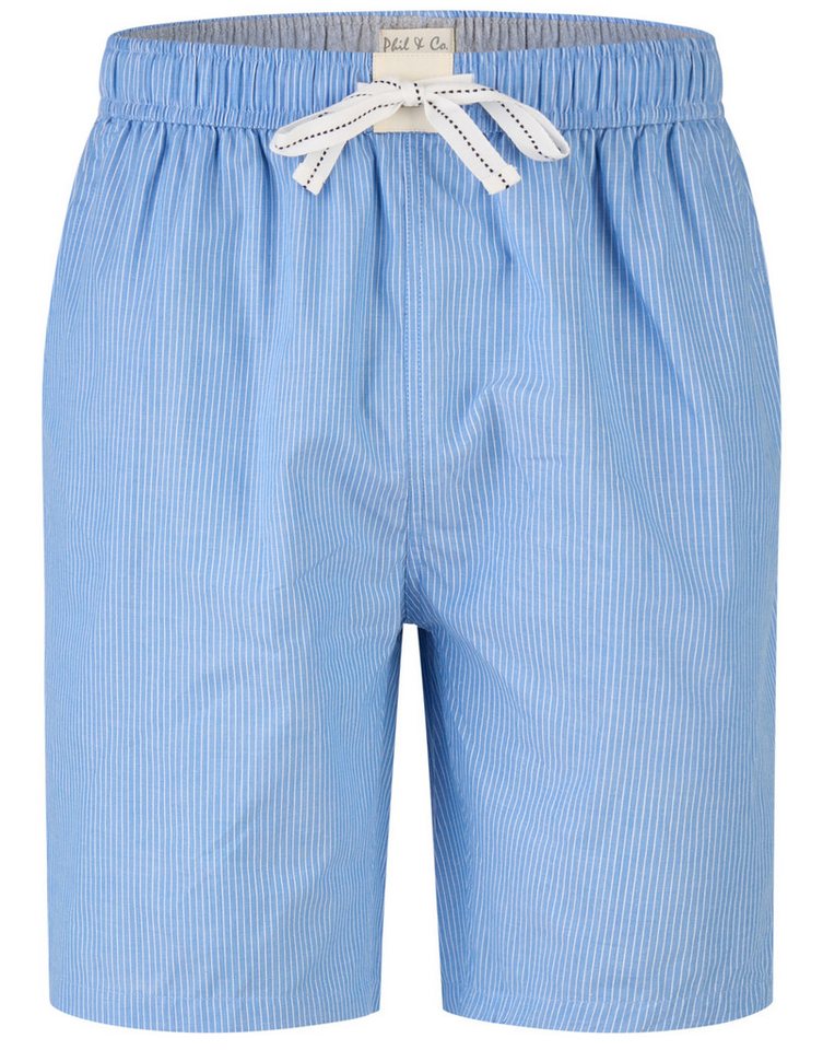Phil & Co. Pyjamashorts Easy Sleep (1-tlg., 1-teilig) Herren Schlafhose Bermuda Webqualität Relaxhose Homewearhose Baumwolle von Phil & Co.