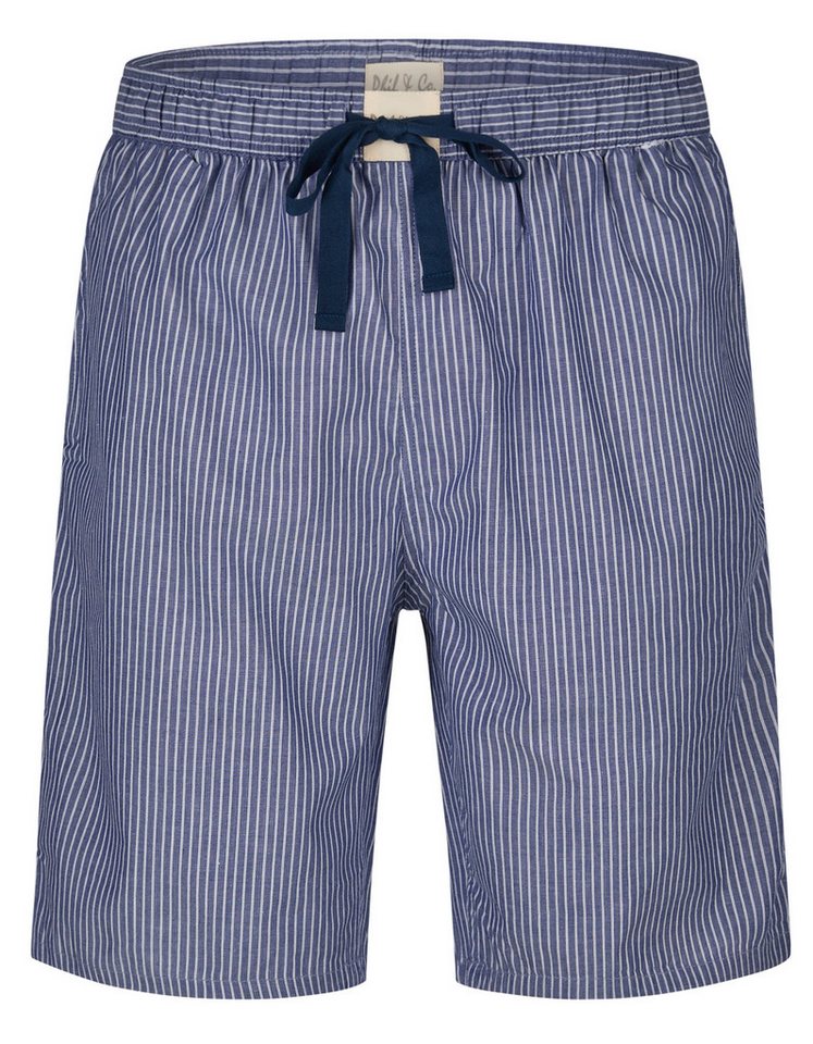 Phil & Co. Pyjamashorts Herren Pyjamahose kurz Web Qualität (1-tlg) Baumwolle von Phil & Co.