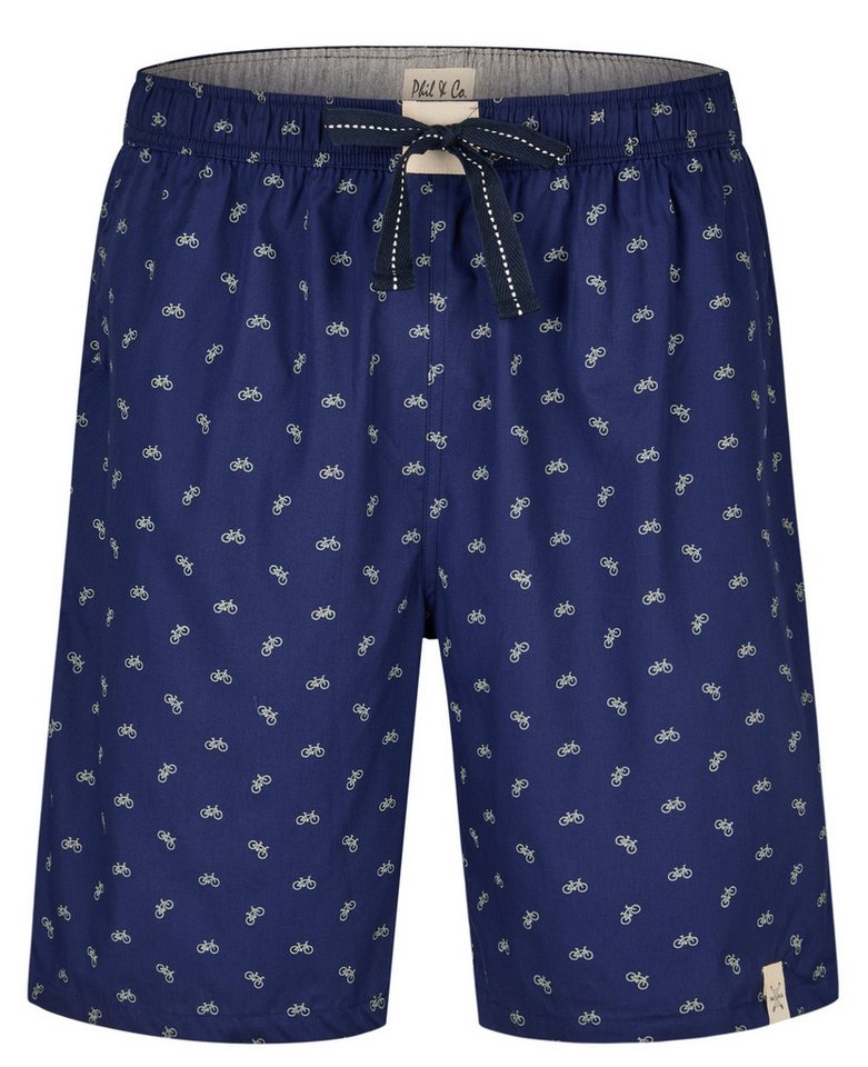 Phil & Co. Pyjamashorts Herren Pyjamashorts Web Qualität (1-tlg) Baumwolle von Phil & Co.