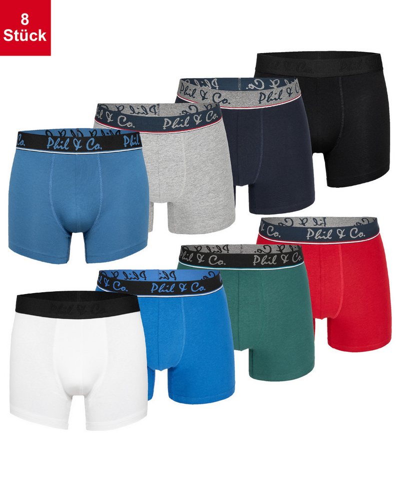 Phil & Co. Retro Pants All Styles (8-St) Boxershorts Trunks Herren bequem und stylisch von Phil & Co.