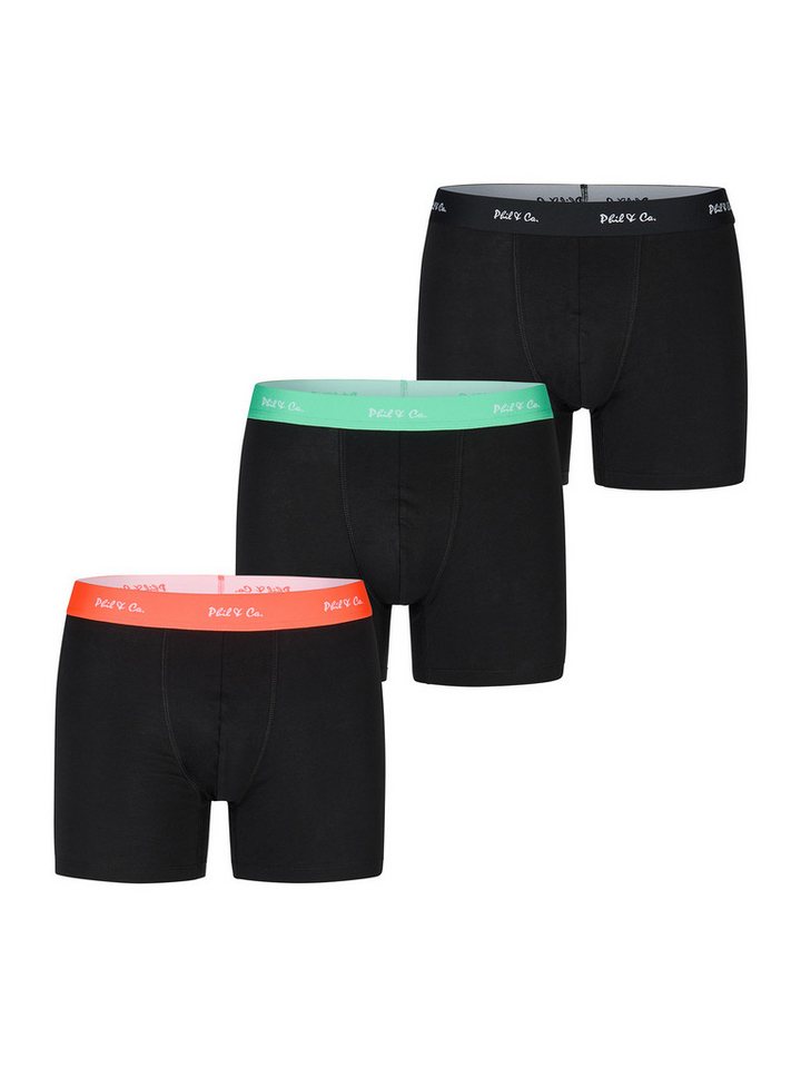Phil & Co. Retro Pants Jersey Core Unterhose Männer enger Schnitt (3-St) Trunks Boxershorts - ohne kratzendes Etikett - 5-Piece-Cut von Phil & Co.