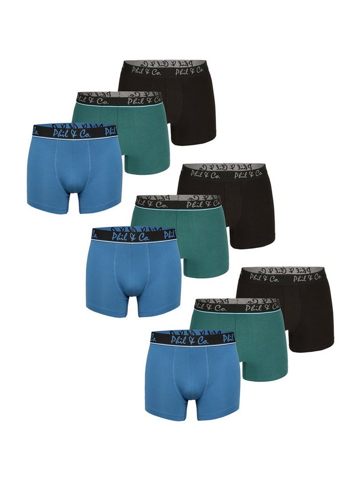 Phil & Co. Retro Pants Jersey Core Unterhose Männer enger Schnitt (9-St) Trunks Boxershorts - ohne kratzendes Etikett - 5-Piece-Cut von Phil & Co.