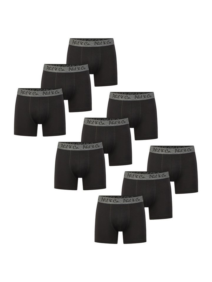 Phil & Co. Retro Pants Jersey Core Unterhose Männer enger Schnitt (9-St) Trunks Boxershorts - ohne kratzendes Etikett - 5-Piece-Cut von Phil & Co.