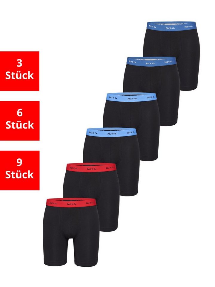 Phil & Co. Langer Boxer Long Boxer Briefs (6-St) Retroshorts - langes Bein - Jersey - ohne störendes Etikett von Phil & Co.