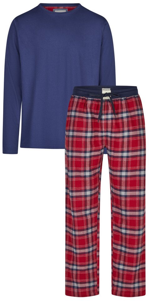 Phil & Co. Schlafanzug Cool Escapade (Set, 2 tlg., 2-teilig) Herren Pyjama lang Baumwolle Flanell Hose Langarm von Phil & Co.