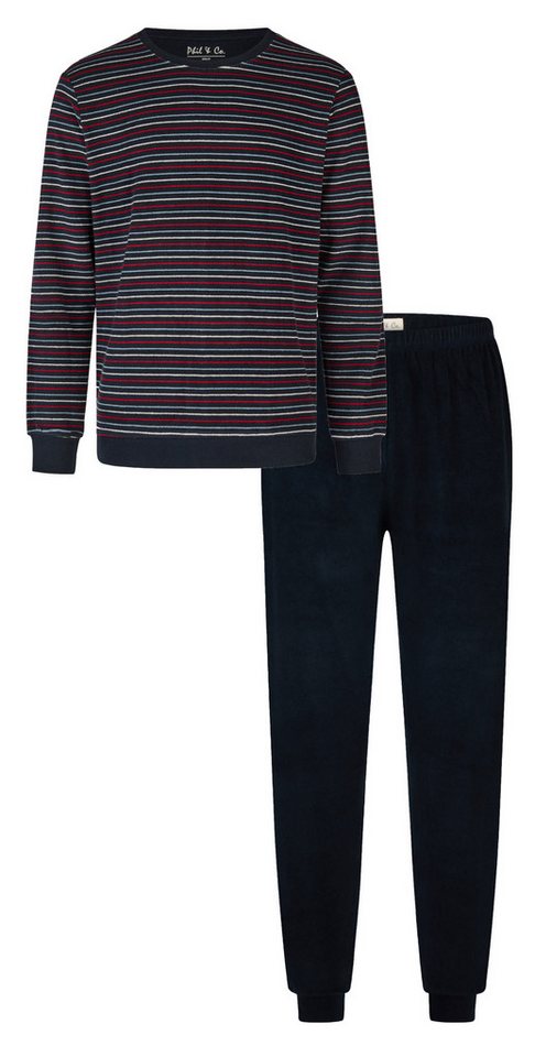 Phil & Co. Schlafanzug Herren Frottee Pyjama (2 tlg) Modisches Design von Phil & Co.