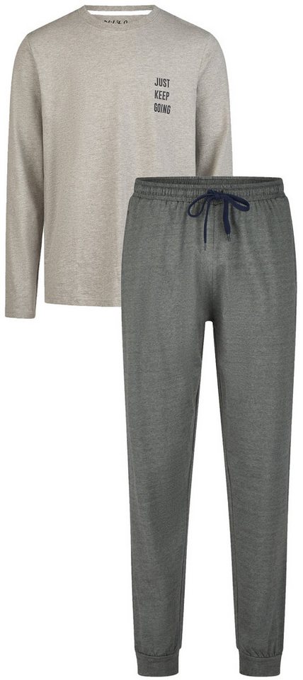 Phil & Co. Schlafanzug Herren Pyjama lang (2 tlg) Zeitloses Design von Phil & Co.