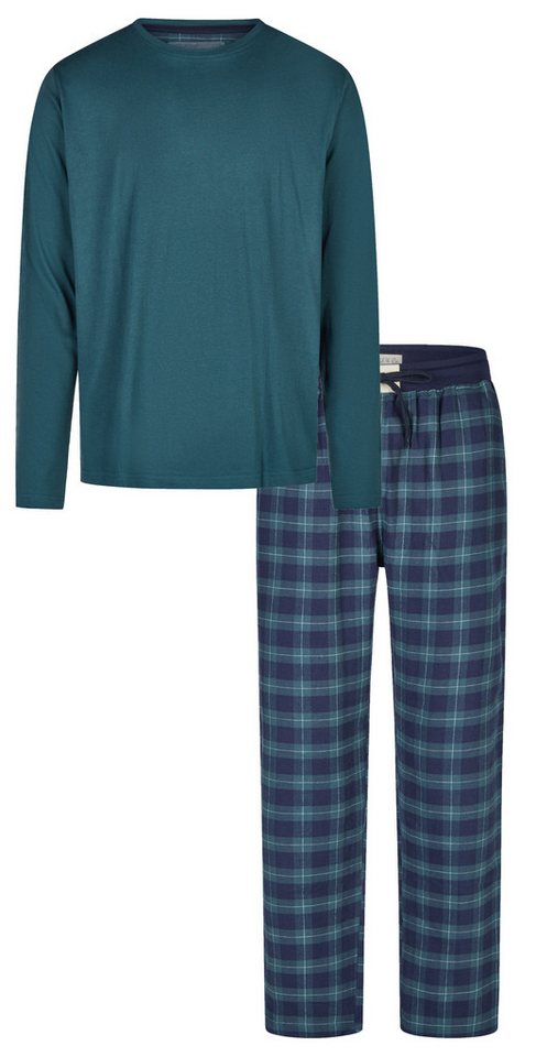 Phil & Co. Schlafanzug Herren Pyjama mit Flanell Hose (2 tlg) Baumwolle von Phil & Co.