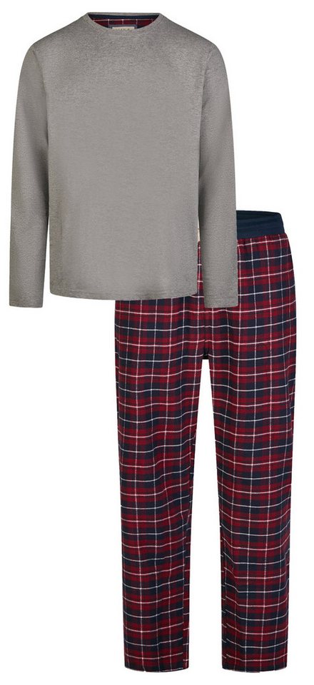 Phil & Co. Schlafanzug Herren Pyjama mit Flanell Hose (2 tlg) Modisches Design von Phil & Co.
