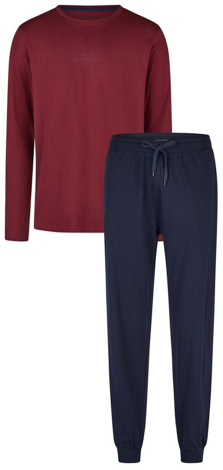 Phil & Co. Schlafanzug Winter Blaze (Set, 2 tlg., 2-teilig) Herren Pyjama lang Baumwolle Langarm Bündchen Winter von Phil & Co.