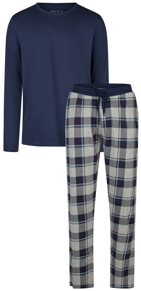 Phil & Co. Schlafanzug Winter Blaze (Set, 2 tlg., 2-teilig) Herren Pyjama lang Baumwolle Langarm Winter von Phil & Co.