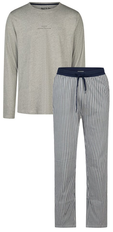 Phil & Co. Schlafanzug Winter Blaze (Set, 2 tlg., 2-teilig) Herren Pyjama lang Baumwolle Langarm Winter von Phil & Co.