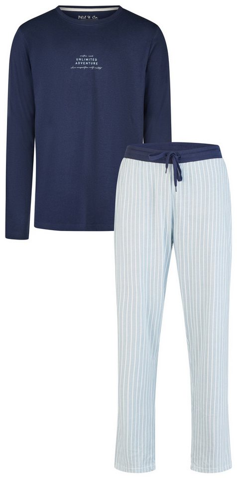 Phil & Co. Schlafanzug Winter Blaze (Set, 2 tlg., 2-teilig) Herren Pyjama lang Baumwolle Langarm Winter von Phil & Co.