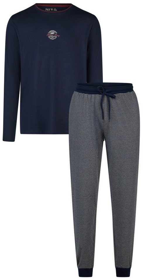 Phil & Co. Schlafanzug Winter Nomad (Set, 2 tlg., 2-teilig) Herren Pyjama lang Baumwolle Langarm Winter von Phil & Co.