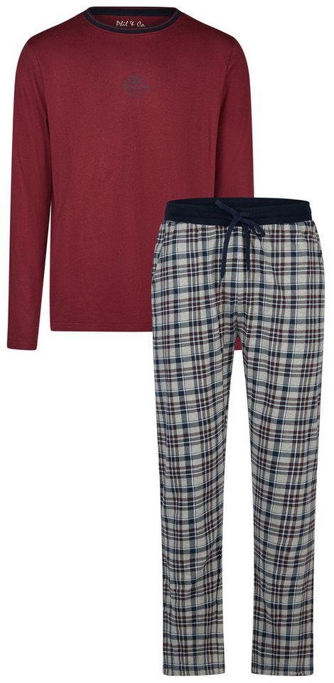 Phil & Co. Schlafanzug Winter Nomad (Set, 2 tlg., 2-teilig) Herren Pyjama lang Baumwolle Langarm Winter von Phil & Co.