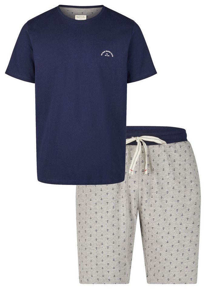 Phil & Co. Shorty Herren Pyjama kurz (2 tlg) Modisches Design von Phil & Co.