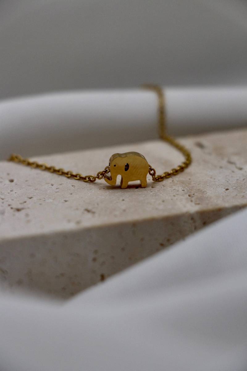 Gliederkette Mit Elefant Aus Edelstahl von PhilaVida