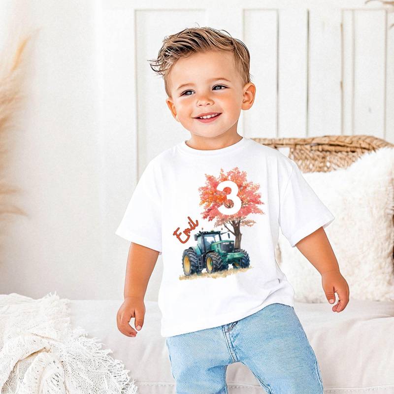 Personalisierte Geburtstagsshirt Traktor Trecker Für Kinder Mädchen Jungen Mit Namen & Alter Geburtstagsgeschenk 1-9 Jahre Kindergeburtstag von PhilessaCreations