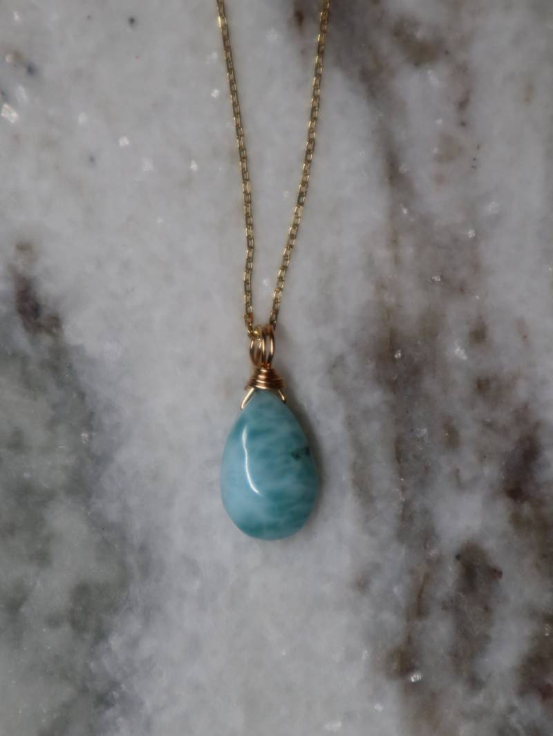 Larimar Tropfen Kette 925 Sterling Silber Larimar Tropfen Kette 925 Sterling Silber von Philiafull