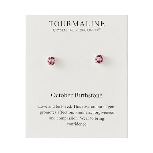 Ohrringe mit Geburtsstein Oktober und mit Kristallen von Swarovski® in Geschenkbox von Philip Jones